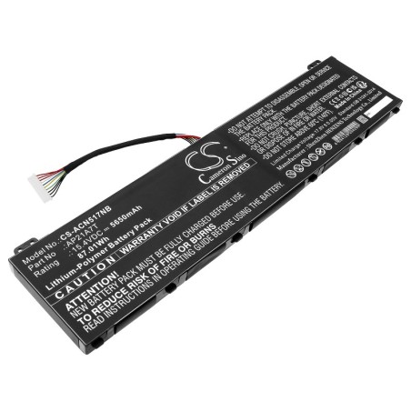Batterie pour Acer Nitro 5 AN517-55-72FC (5650 mAh/87.01 Wh, 15.4 V)