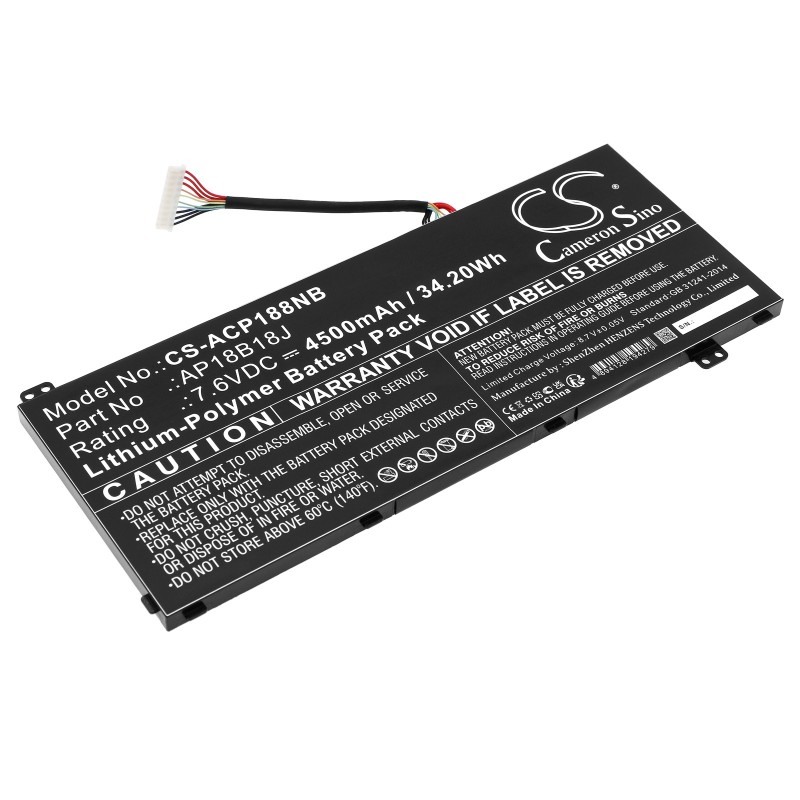 Batterie pour Acer Aspire 3 A314-32-C00A (4500 mAh/34.2 Wh, 7.6 V)