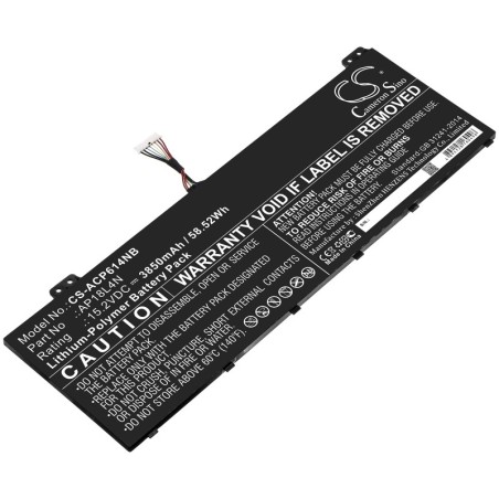 Batterie pour Acer TMP614-51G-511K (3850 mAh/58.52 Wh, 15.2 V)