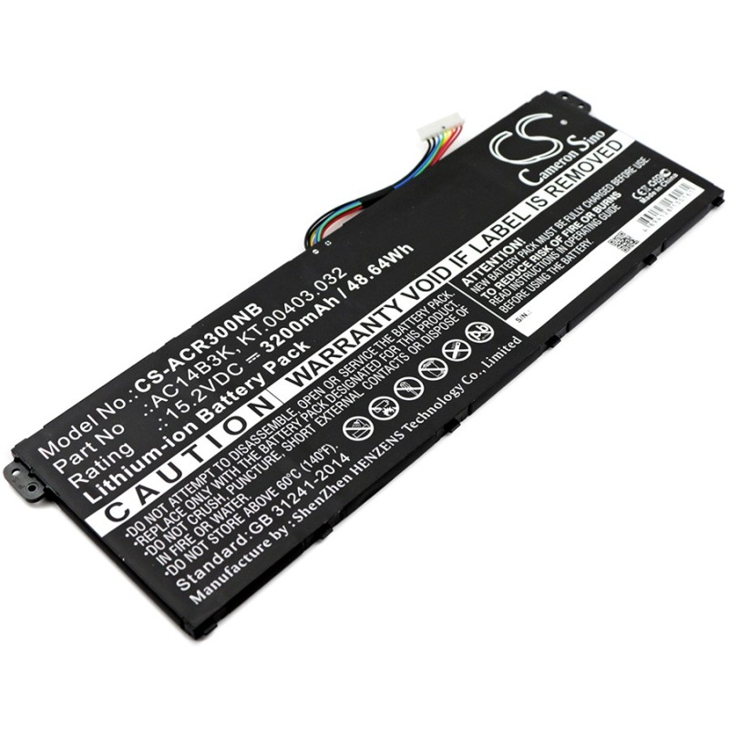 Batterie pour Acer Chromebook CB3-511 (3200 mAh/48.64 Wh, 15.2 V)
