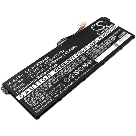 Batterie pour Acer Chromebook CB3-511 (3200 mAh/48.64 Wh, 15.2 V)