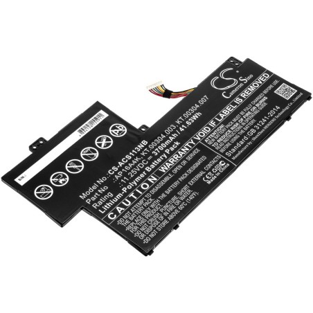 Batterie pour Acer Aspire One Cloudbook 11 AO1-132-C4RS (3700 mAh/41.63 Wh, 11.25 V)