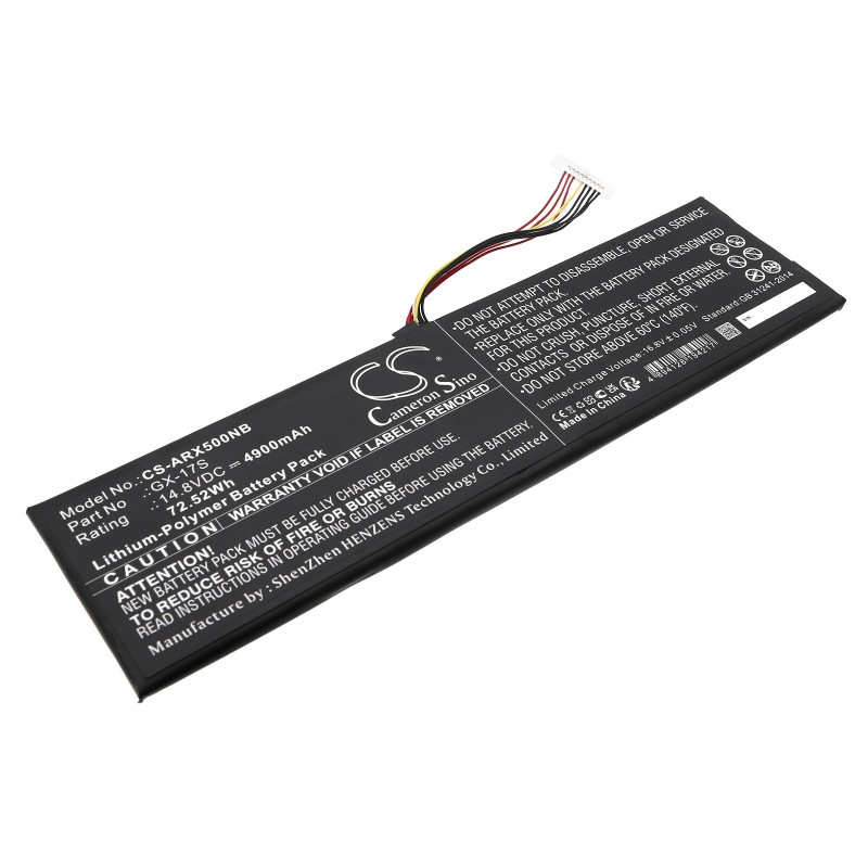 Batterie pour Aorus X5S (4900 mAh/72.52 Wh, 14.8 V)