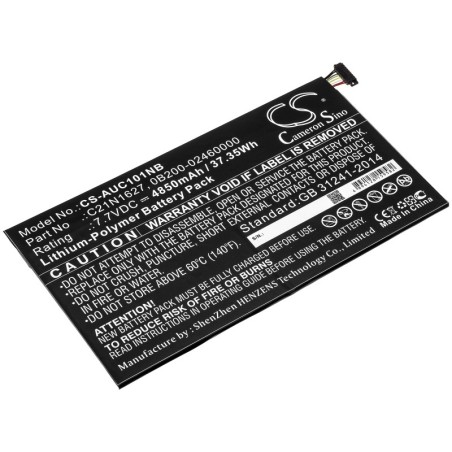 Batterie pour Asus C21N1627 (4850 mAh/37.35 Wh, 7.7 V)