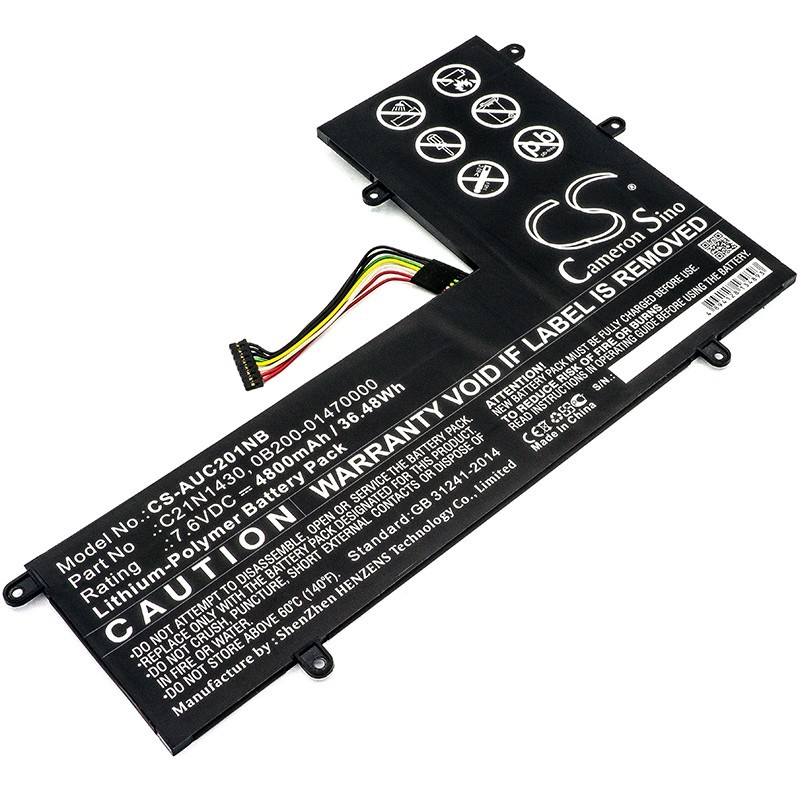 Batterie pour Asus C201PA_C-2A (4800 mAh/36.48 Wh, 7.6 V)