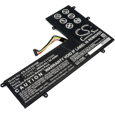 Batterie pour Asus Chromebook C201PA_C-2B (4800 mAh/36.48 Wh, 7.6 V)