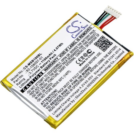 Batterie pour Zebra SB1 TSD Scanner (1100 mAh/4.07 Wh, 3.7 V)