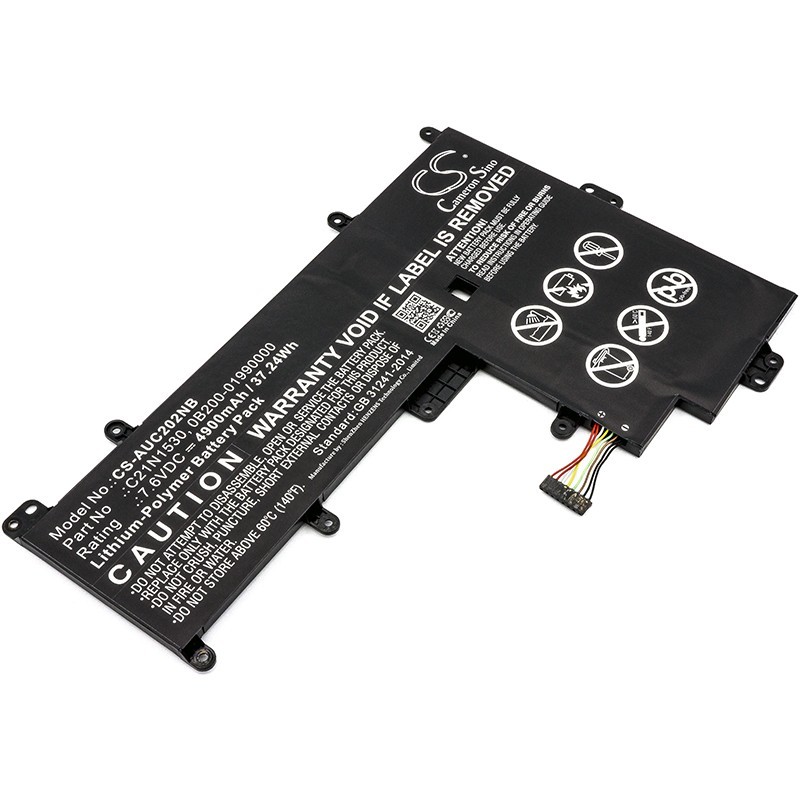 Batterie pour Asus E201NA-1D (4900 mAh/37.24 Wh, 7.6 V)