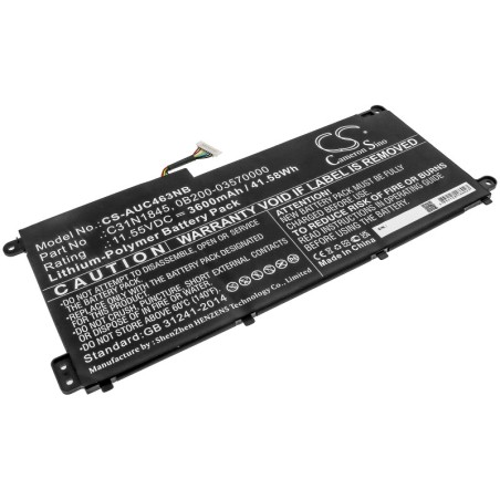 Batterie pour Asus C31N1845 (3600 mAh/41.58 Wh, 11.55 V)