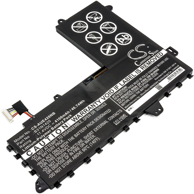 Batterie pour Asus E420S (4100 mAh/46.74 Wh, 11.4 V)