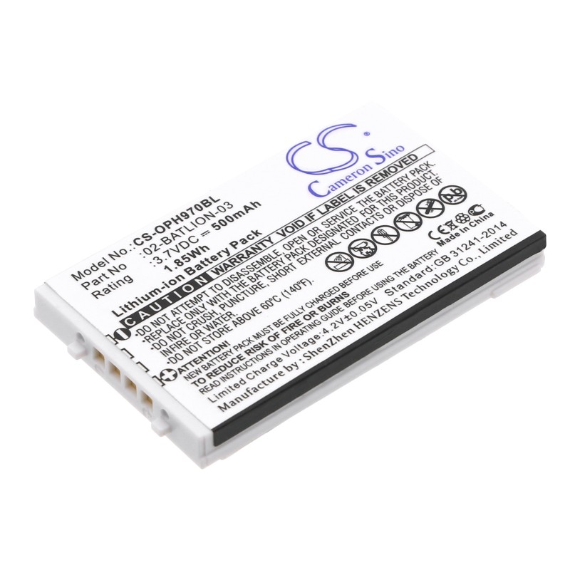 Batterie pour Opticon OPL-9727 (500 mAh/1.85 Wh, 3.7 V)
