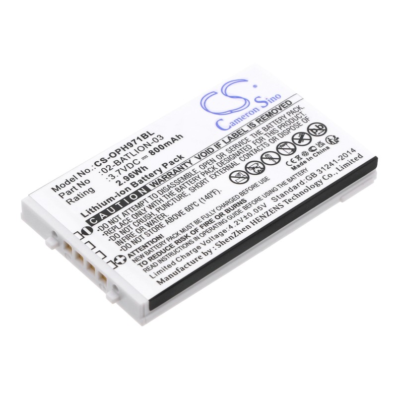 Batterie pour Opticon OPL-9727 (800 mAh/2.96 Wh, 3.7 V)
