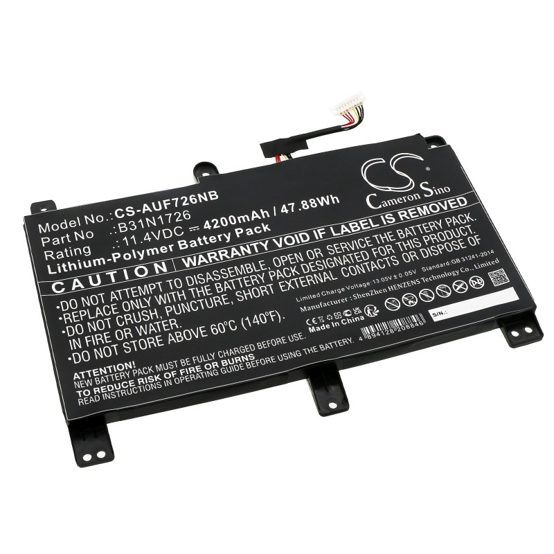 Batterie pour Asus TUF Gaming A15 FA506IC-HN101W (4200 mAh/47.88 Wh, 11.4 V)