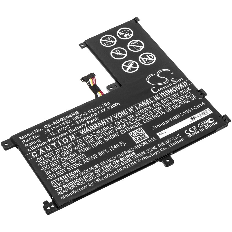 Batterie pour Asus Q504U (3100 mAh/47.12 Wh, 15.2 V)