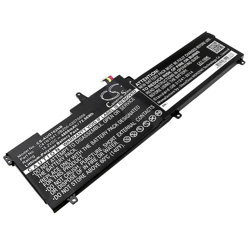 Batterie pour Asus ROG STRIX GL702VS-GC063T (4800 mAh/72.96 Wh, 15.2 V)