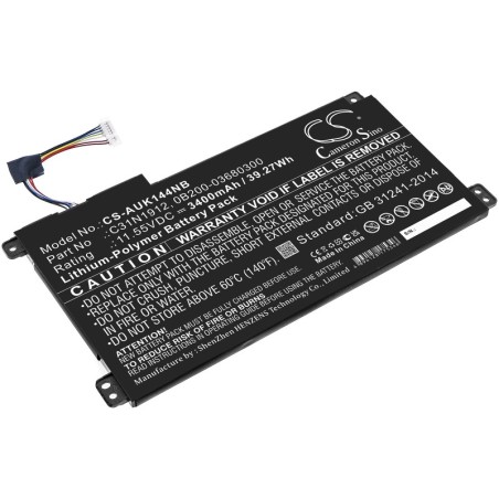 Batterie pour Asus E510MA (3400 mAh/39.27 Wh, 11.55 V)