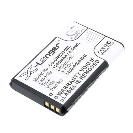 Batterie pour Unitech MS920 (1200 mAh/4.44 Wh, 3.7 V)