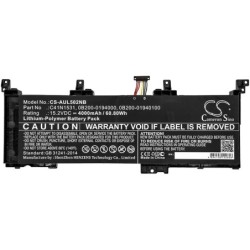 Batterie pour Asus GL502VS-FY324T (4000 mAh/60.8 Wh, 15.2 V)