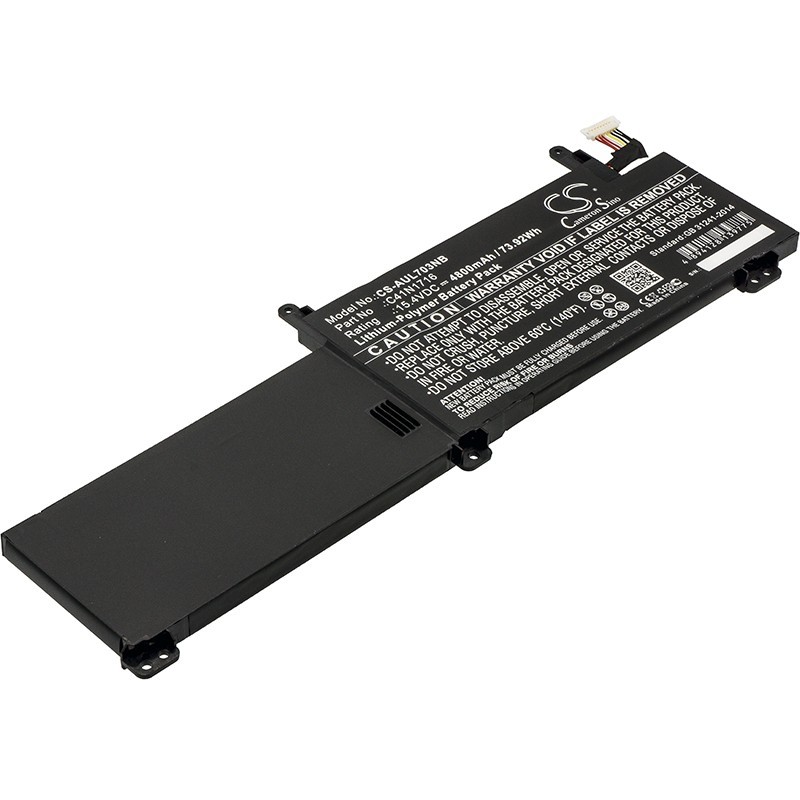 Batterie pour Asus GL703GS-EE070T (4800 mAh/73.92 Wh, 15.4 V)