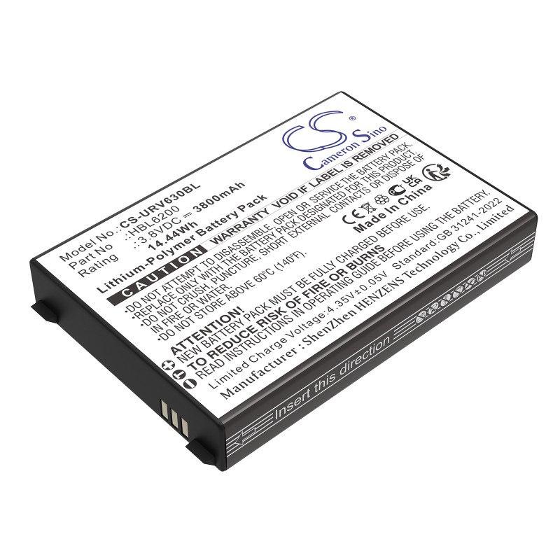 Batterie pour Urovo i6300A (3800 mAh/14.44 Wh, 3.8 V)