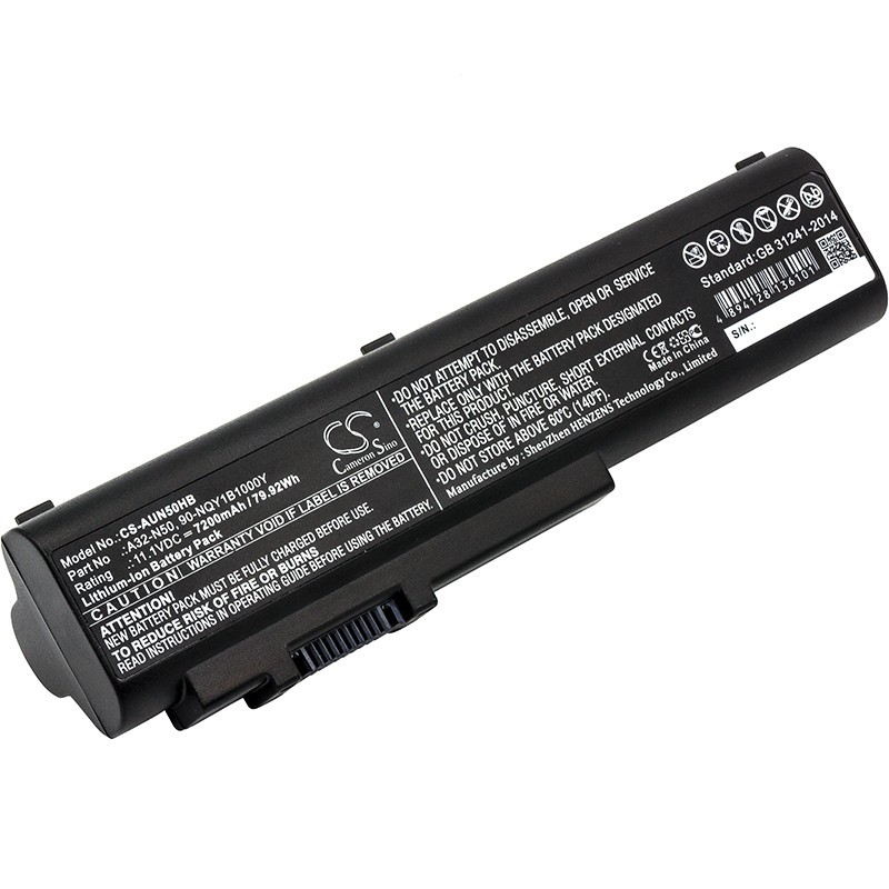 Batterie pour Asus N50VM (7200 mAh/79.92 Wh, 11.1 V)