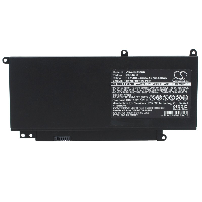 Batterie pour Asus N750JK-T4152H (6250 mAh/69.38 Wh, 11.1 V)
