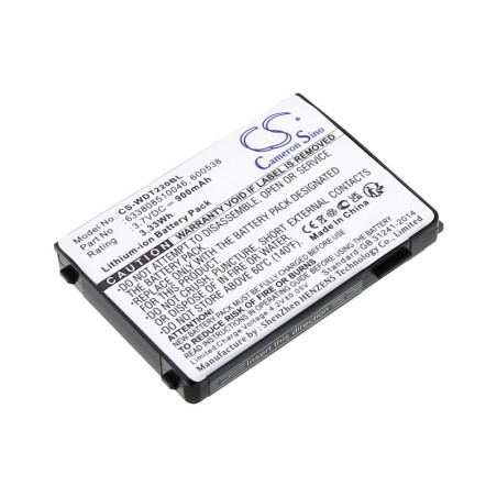 Batterie pour Unitech 600538 (900 mAh/3.33 Wh, 3.7 V)