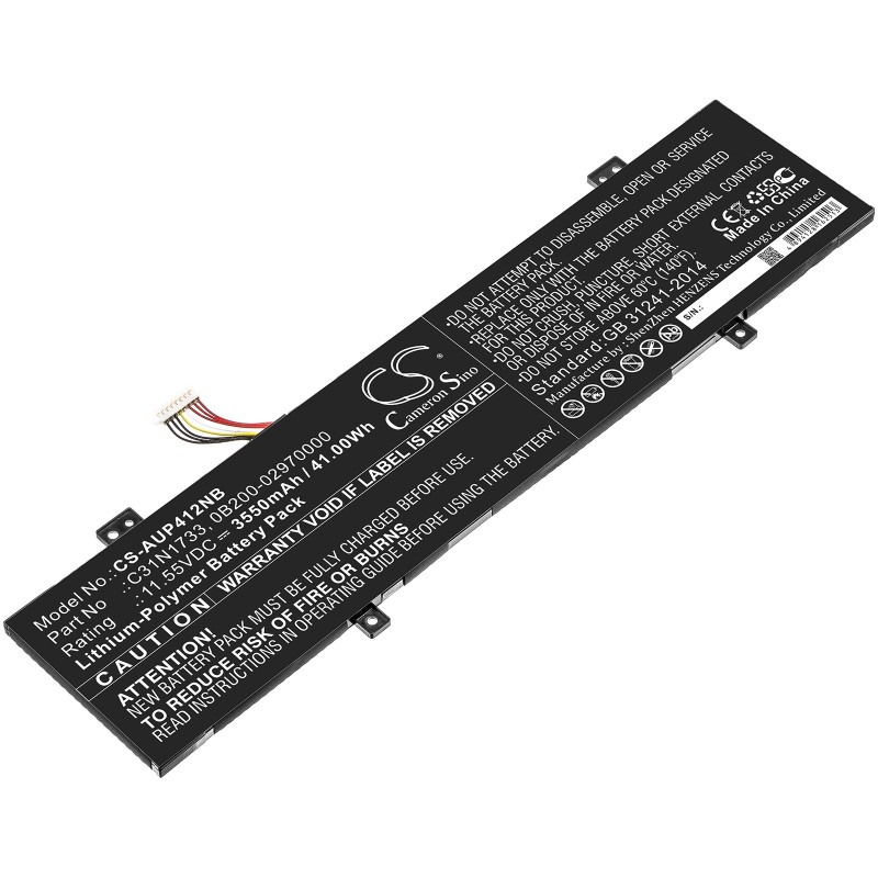 Batterie pour Asus TP412UA-1B (3550 mAh/41 Wh, 11.55 V)