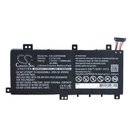 Batterie pour Asus TP550LD-CJ002H (5000 mAh/38 Wh, 7.6 V)