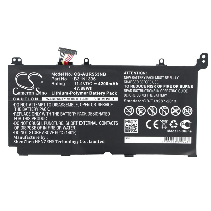 Batterie pour Asus 0B200-00450400 (4200 mAh/47.88 Wh, 11.4 V)