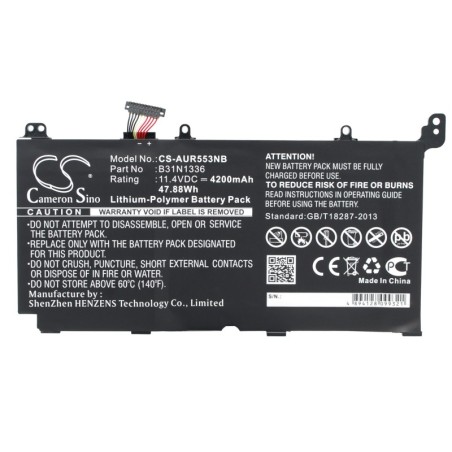 Batterie pour Asus R551LB-CJ321D (4200 mAh/47.88 Wh, 11.4 V)