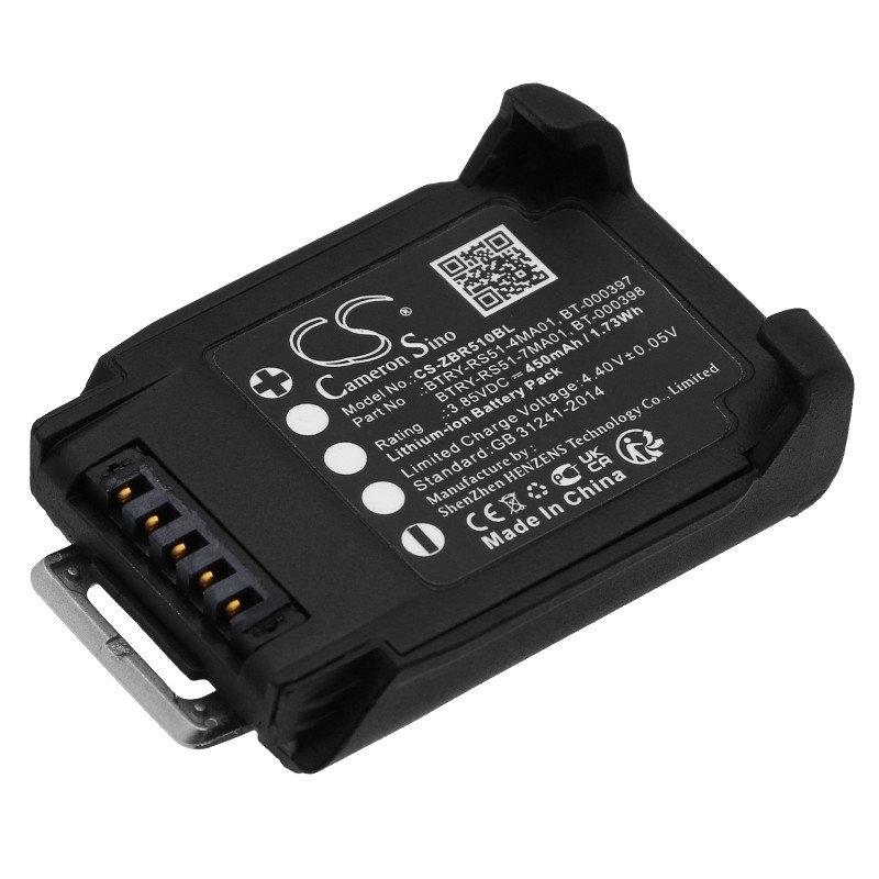 Batterie pour Zebra RS5100 2D Bluetooth Ring Scanner (450 mAh/1.73 Wh, 3.85 V)