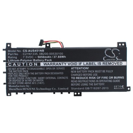 Batterie pour Asus S451LN (5050 mAh/37.88 Wh, 7.5 V)