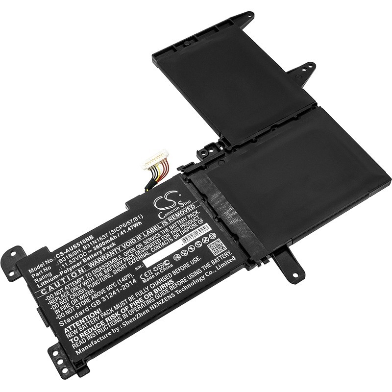 Batterie pour Asus K510UR (3600 mAh/41.47 Wh, 11.52 V)
