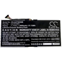 Batterie pour Asus T303U (4900 mAh/37.73 Wh, 7.7 V)