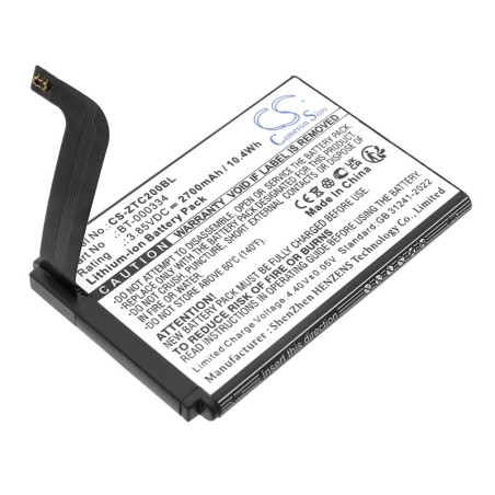 Batterie pour Zebra TC25 (2700 mAh/10.4 Wh, 3.85 V)