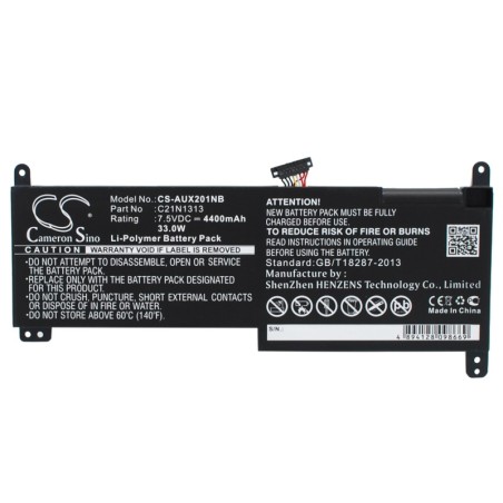 Batterie pour Asus C21N1313 (4400 mAh/33 Wh, 7.5 V)