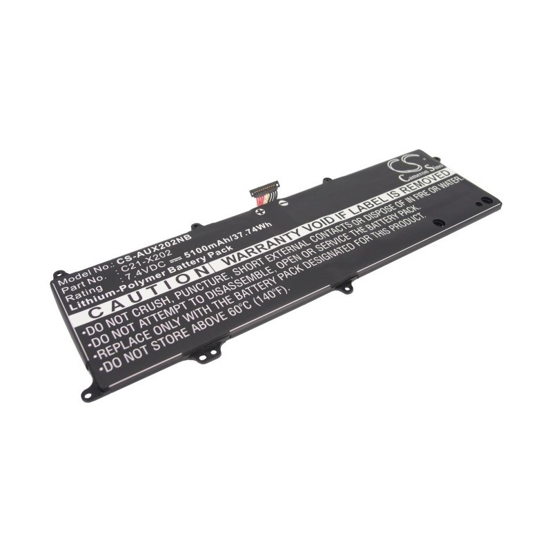 Batterie pour Asus X201E-6D (5100 mAh/37.74 Wh, 7.4 V)