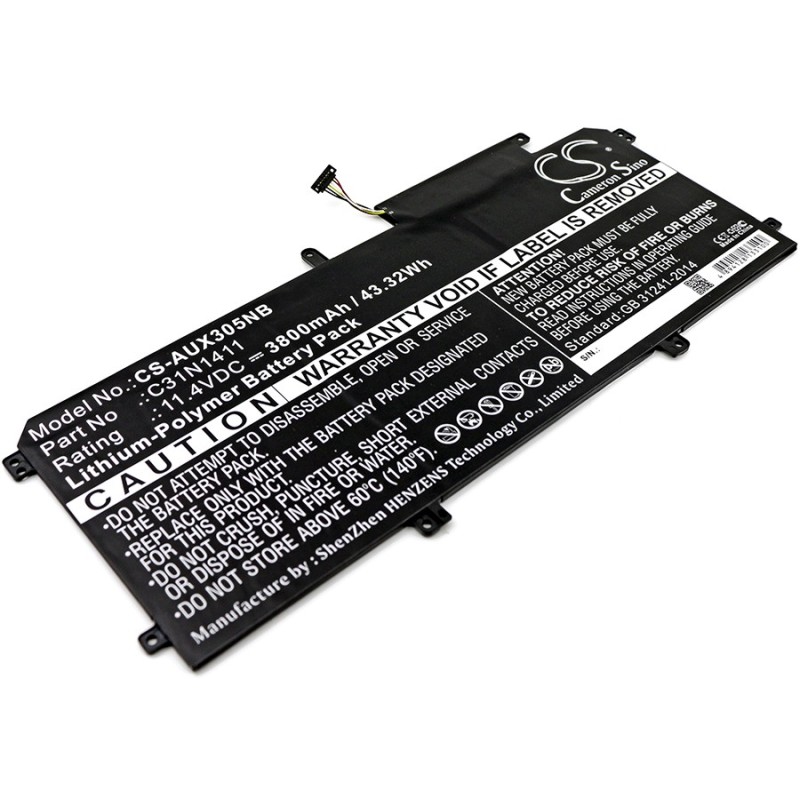 Batterie pour Asus ZenBook UX305FA-FC005T (3800 mAh/43.32 Wh, 11.4 V)