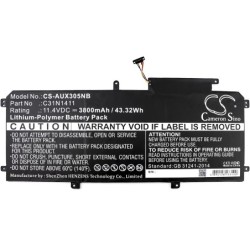 Batterie pour Asus ZenBook UX305FA-FC005T (3800 mAh/43.32 Wh, 11.4 V)