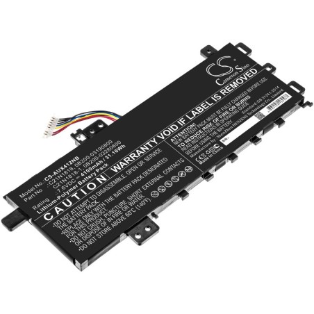 Batterie pour Asus VivoBook 14 X412UA-EK425T (4100 mAh/31.16 Wh, 7.6 V)