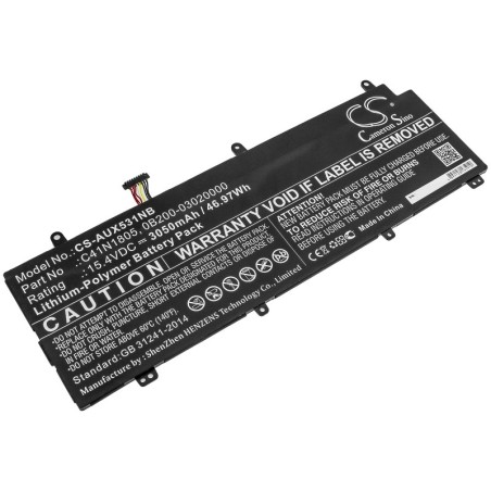 Batterie pour Asus GX531 (3050 mAh/46.97 Wh, 15.4 V)