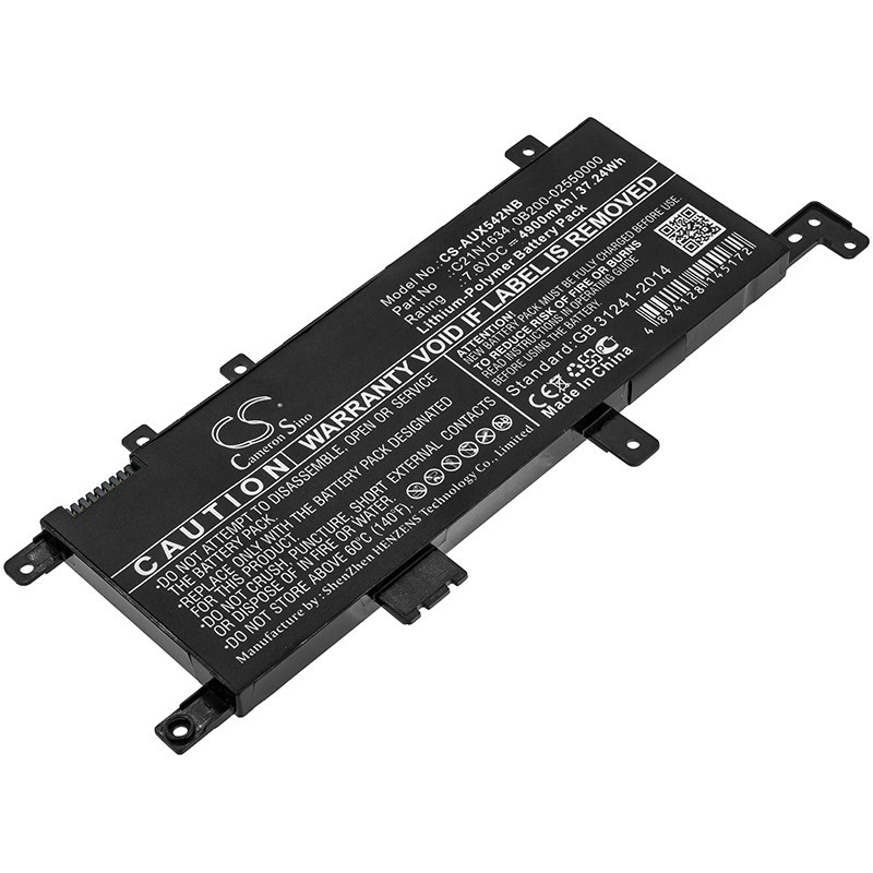 Batterie pour Asus F542BP (4900 mAh/37.24 Wh, 7.6 V)