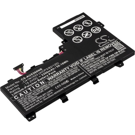Batterie pour Asus Q504UQ (3300 mAh/50.16 Wh, 15.2 V)