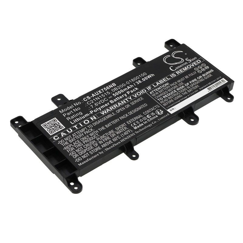 Batterie pour Asus R753UB-TY046T (5000 mAh/38 Wh, 7.6 V)