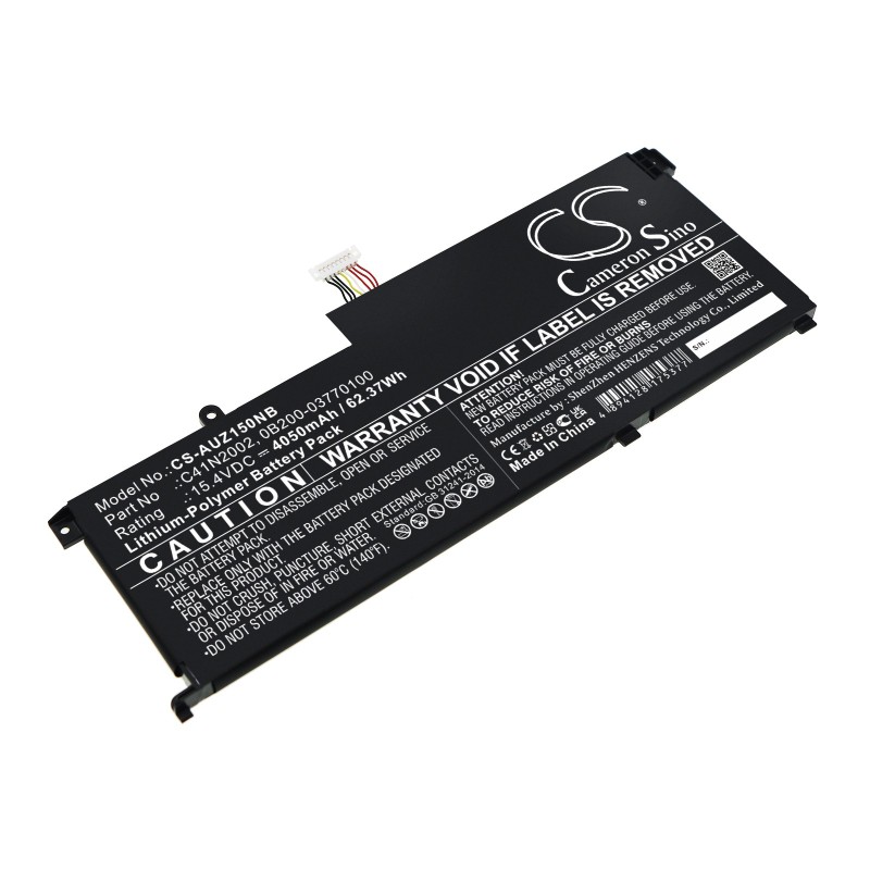 Batterie pour Asus C41N2002 (4050 mAh/62.37 Wh, 15.4 V)