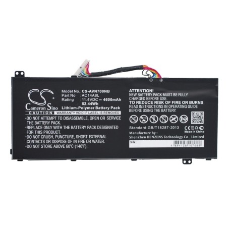 Batterie pour Acer AC14A8L (4600 mAh/52.44 Wh, 11.4 V)