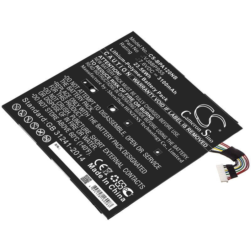 Batterie pour Sony VJ8BPS55 (3100 mAh/23.56 Wh, 7.6 V)
