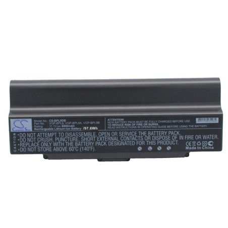 Batterie pour Sony VAIO VGN-CR490EBR (8800 mAh/97.68 Wh, 11.1 V)