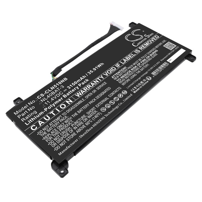 Batterie pour Clevo NL50NU (3150 mAh/35.91 Wh, 11.4 V)
